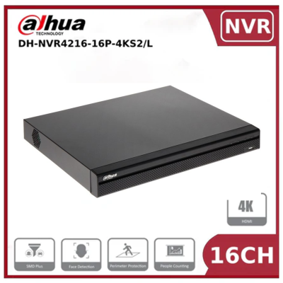 Enregistreur vidéo réseau 16 canaux 1U 2HDD 16PoE